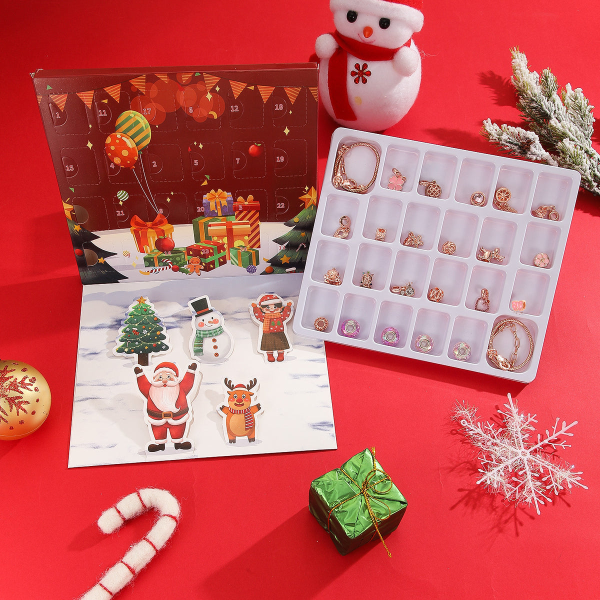 DIY-Adventskalender mit Charm-Armband in Roségold