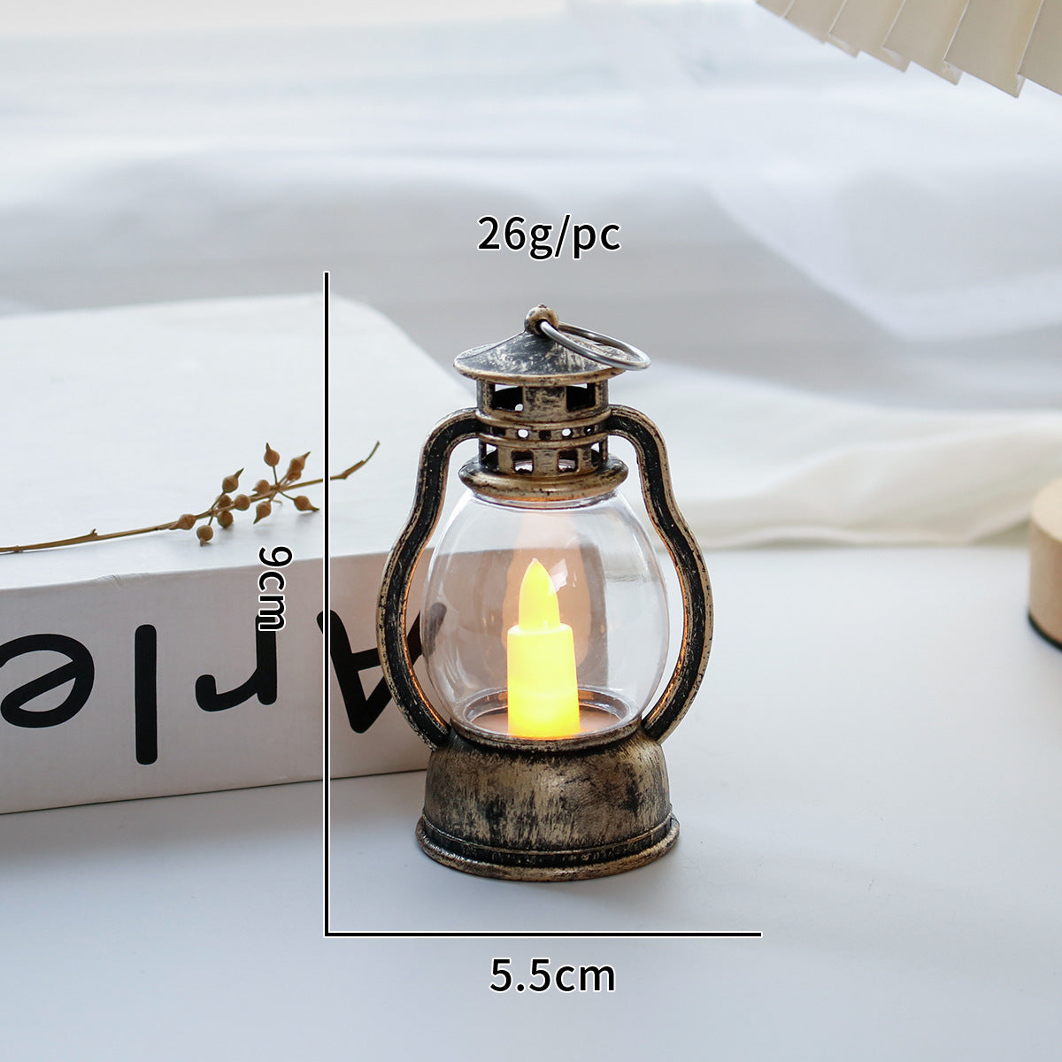 Dekorative LED-Laterne im Vintage-Stil
