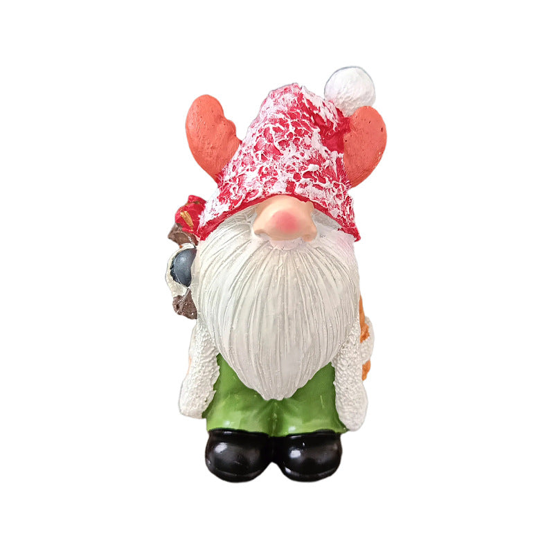 Weihnachts-Zwerg mit Mütze, Harz-Figur
