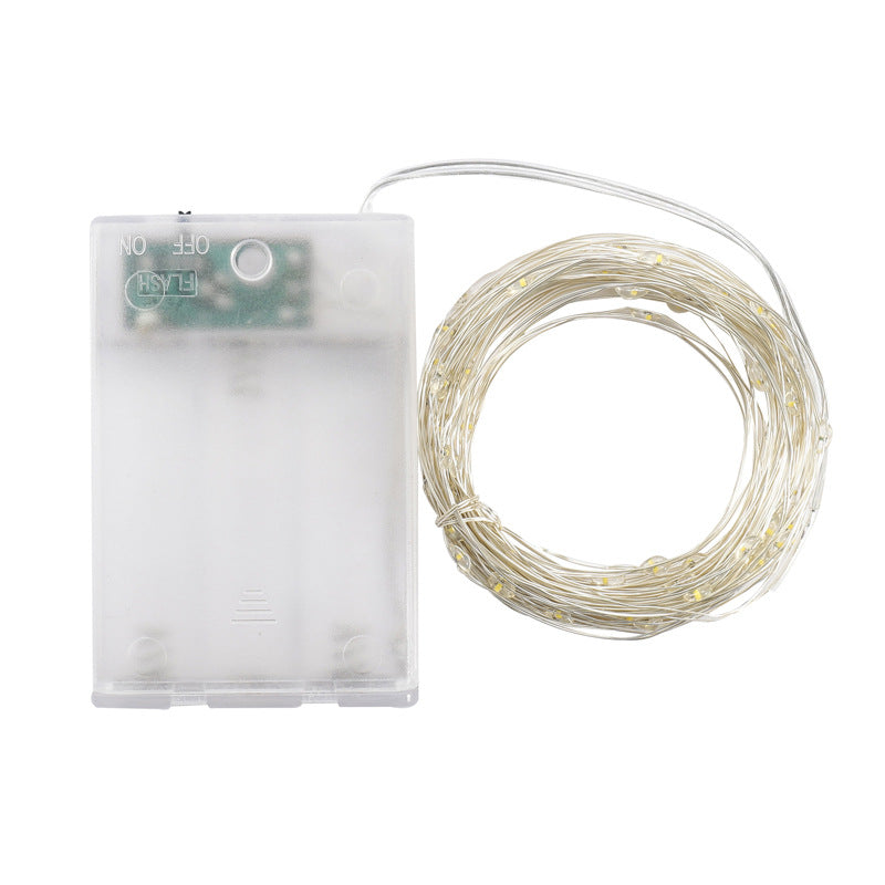 LED-Kupferdraht-Lichterkette mit Batteriefach