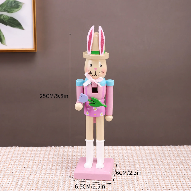 Dekorative Nussknacker-Figur im Hasen-Design
