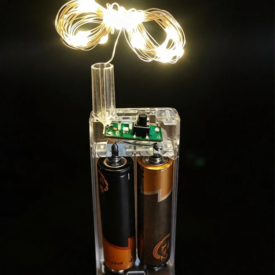 LED-Kupferdraht-Lichterkette mit Batteriebox