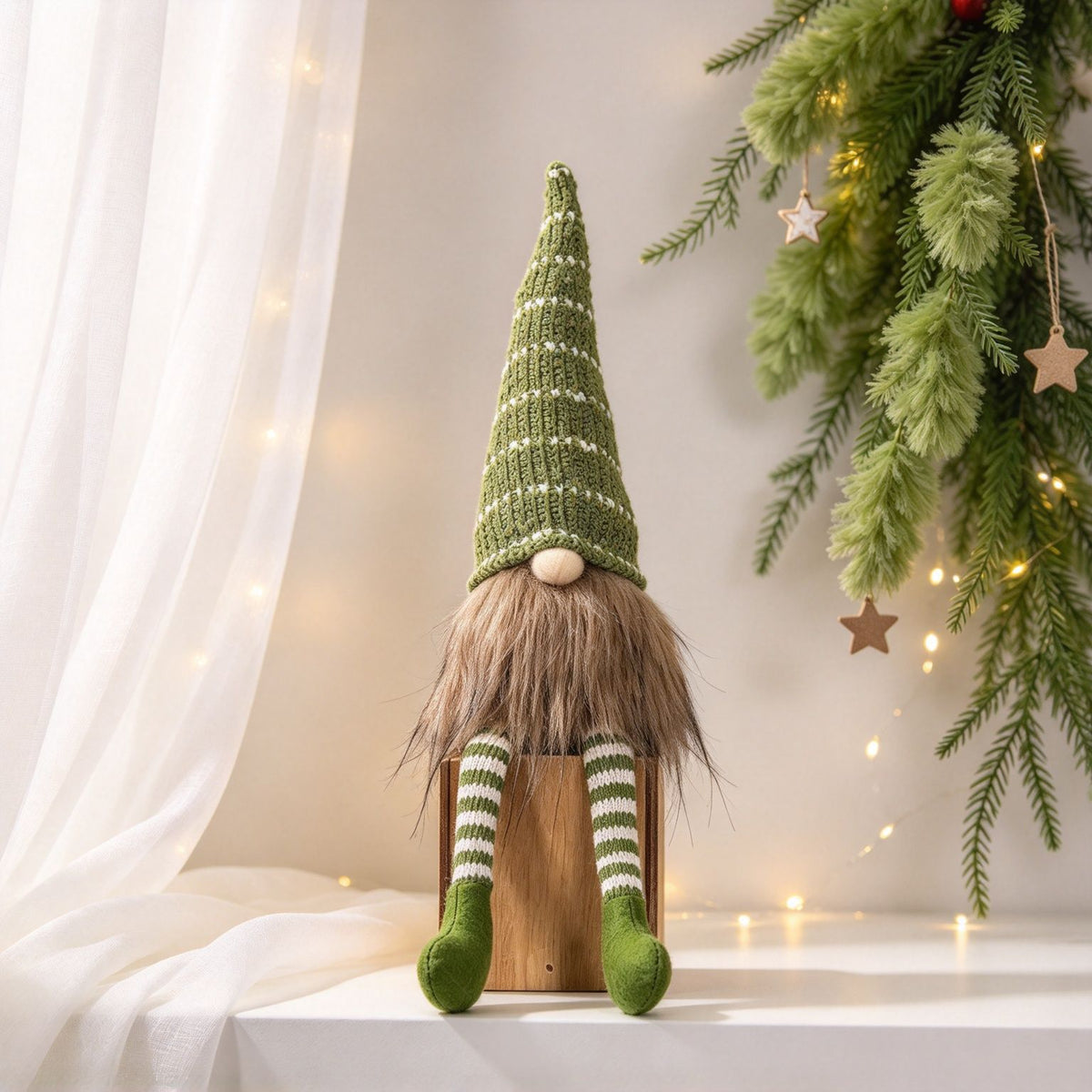 Weihnachts-Wichtel mit langen Beinen, Stoff