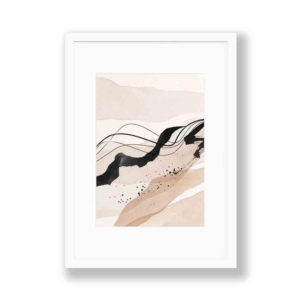 Abstrakte beige-schwarze Landschaft 01