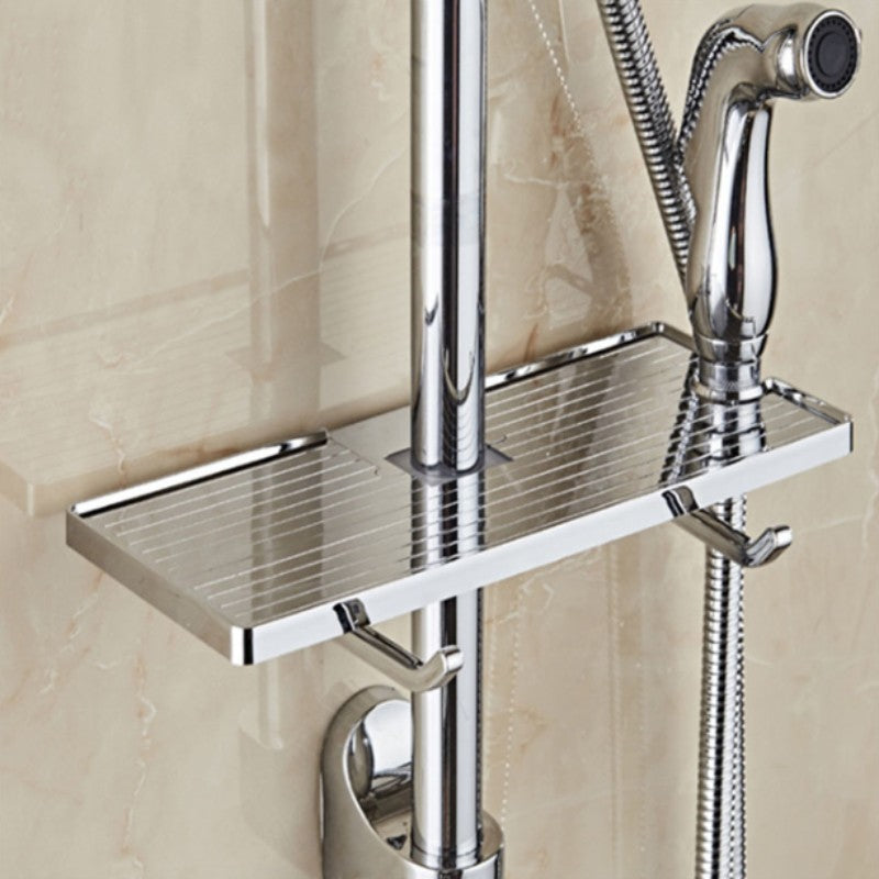 Brehn | Verstellbarer Badezimmer Shampoo Lotion Tray Halter Organizer Regale, bohrfrei, einfach zu installieren, starke Tragfähigkeit, für Badezimmeraufbewahrung