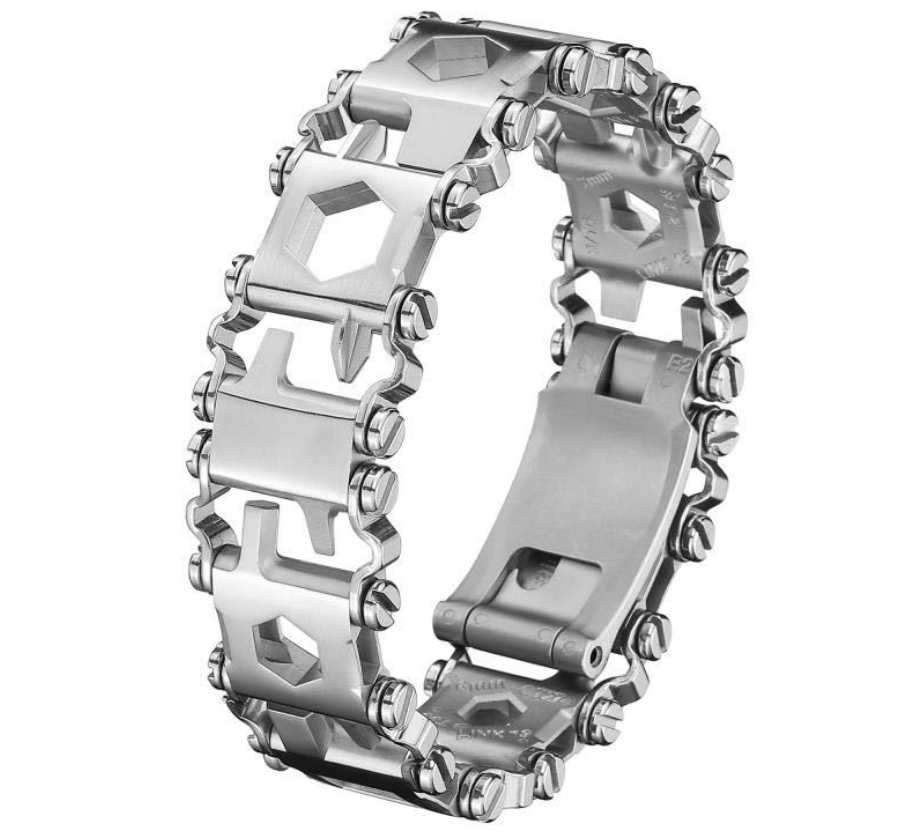 Brehn | 29-in-1 Multifunktionales Edelstahl-Uhrenarmband, mit 29 versteckten praktischen Werkzeugen, für Segeln, Reisen, Camping & Wandern