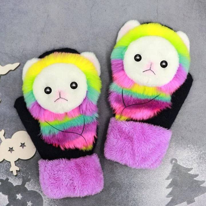 2022 neue Cartoon Plüsch gestrickte Handschuhe🌈 | Brehn
