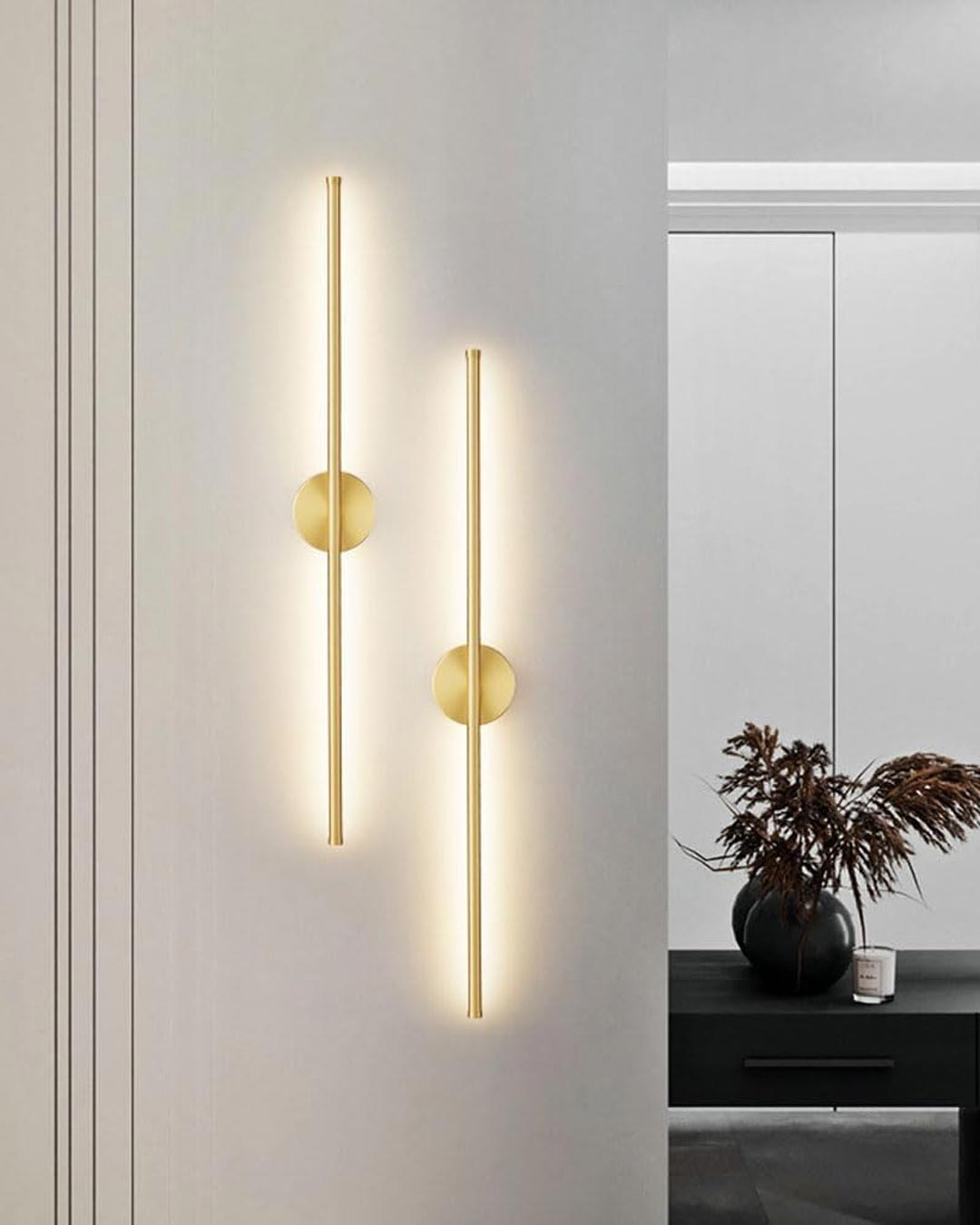 Brehn | Moderne Lineare LED Wandleuchte - Gold