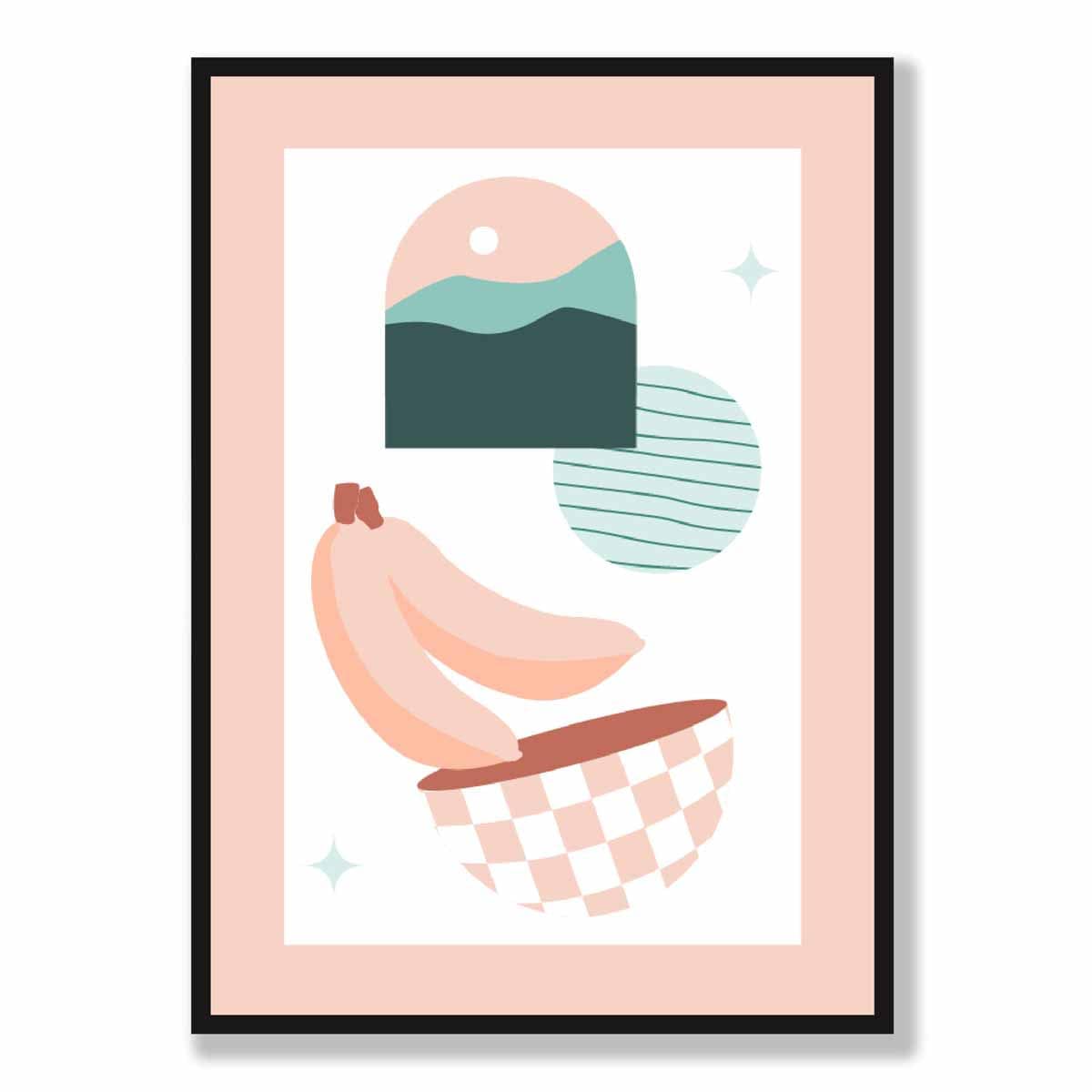 Boho-Küchenposter in Pastellrosa und Blau Nr. 3