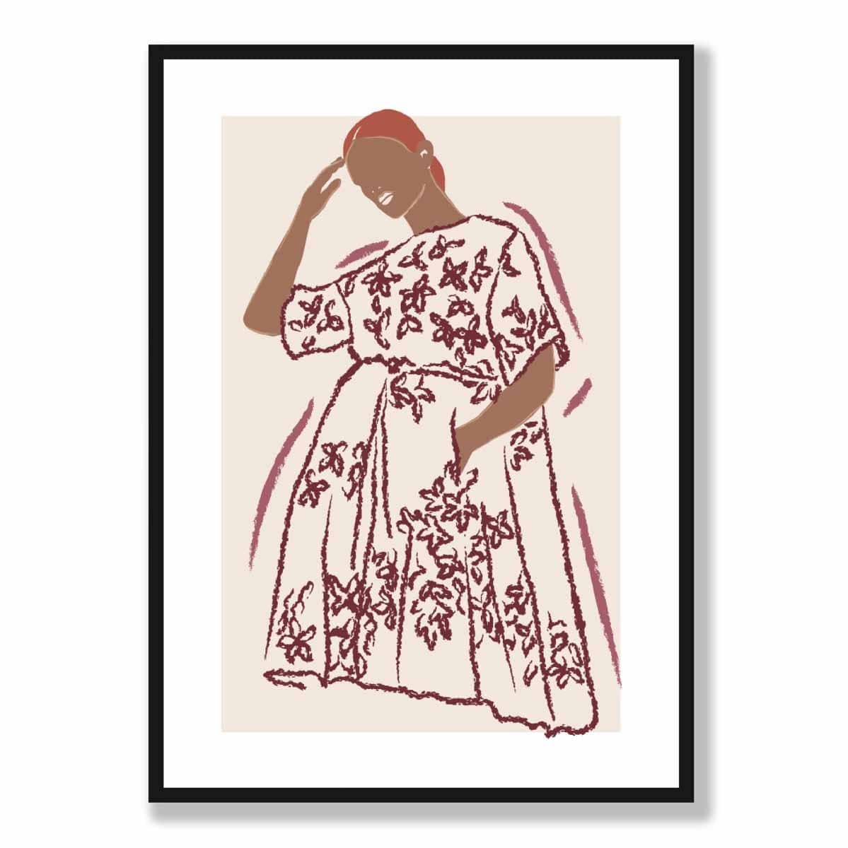Zeitgenössisches Mode-Skizzenposter für Frauen Nr. 4