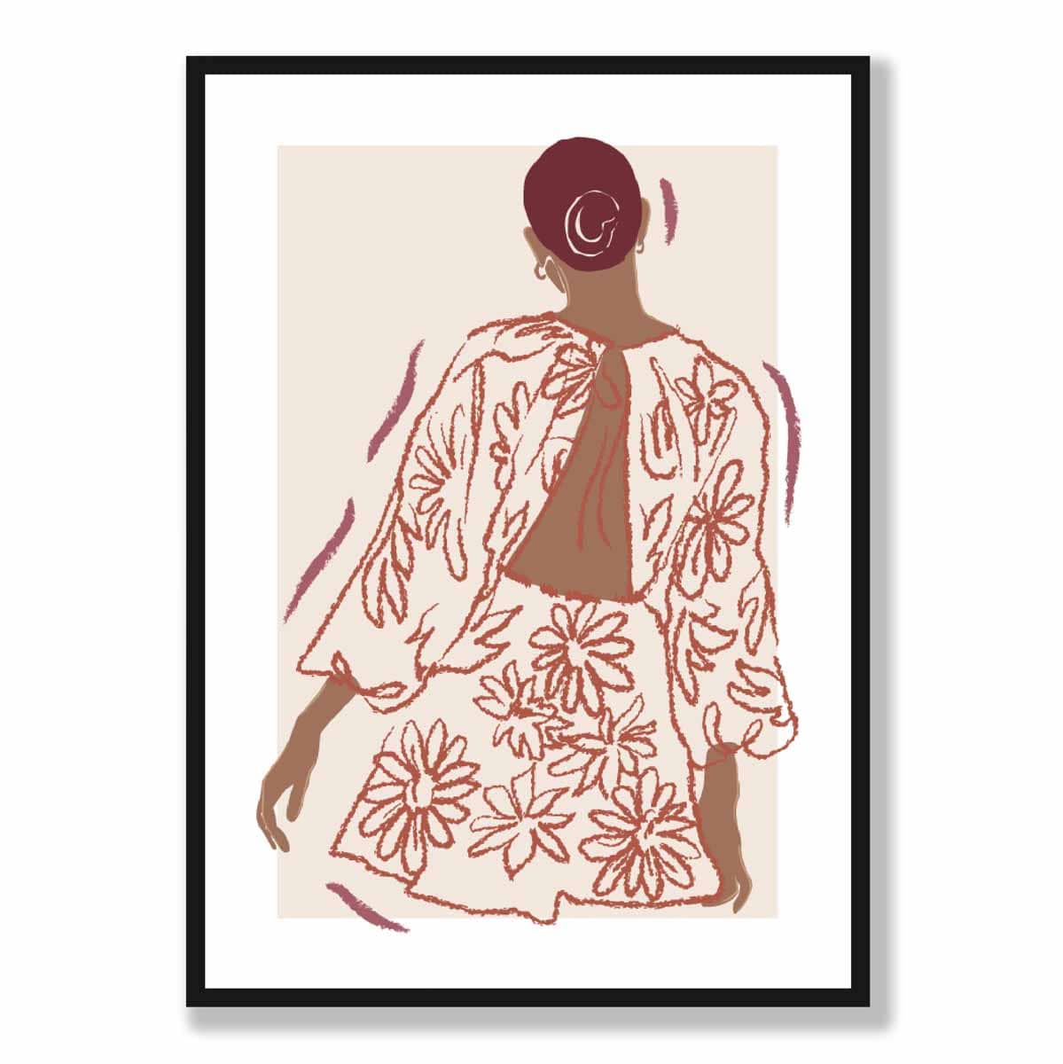 Zeitgenössisches Mode-Skizzenposter für Frauen Nr. 5
