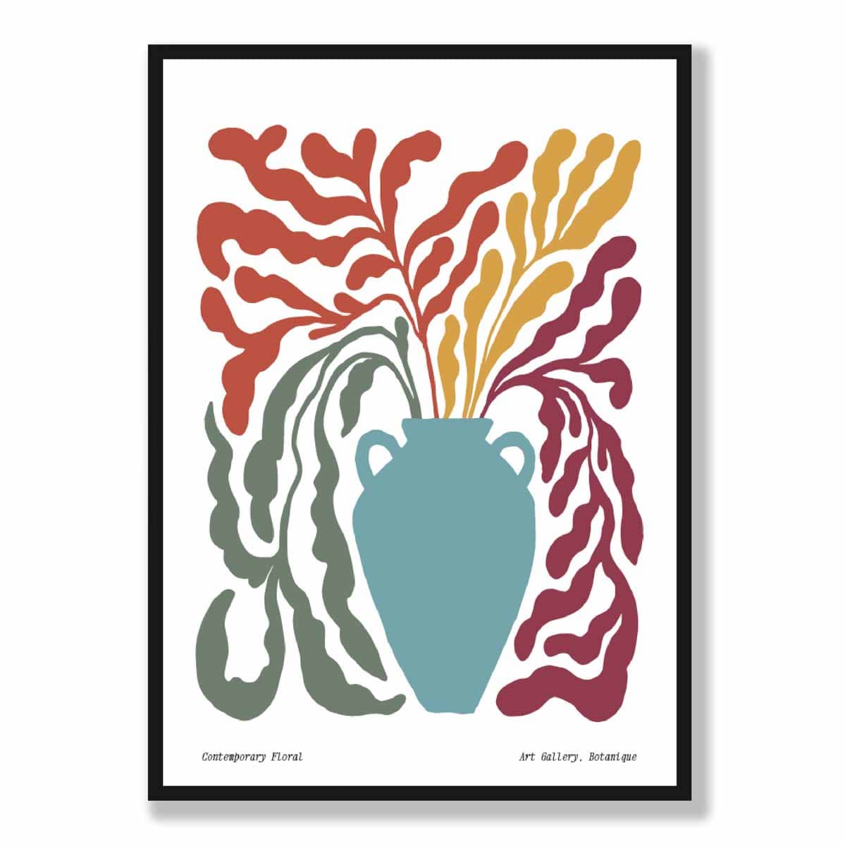 Zeitgenössisches Boho-Blumenposter Nr. 5 Botanik
