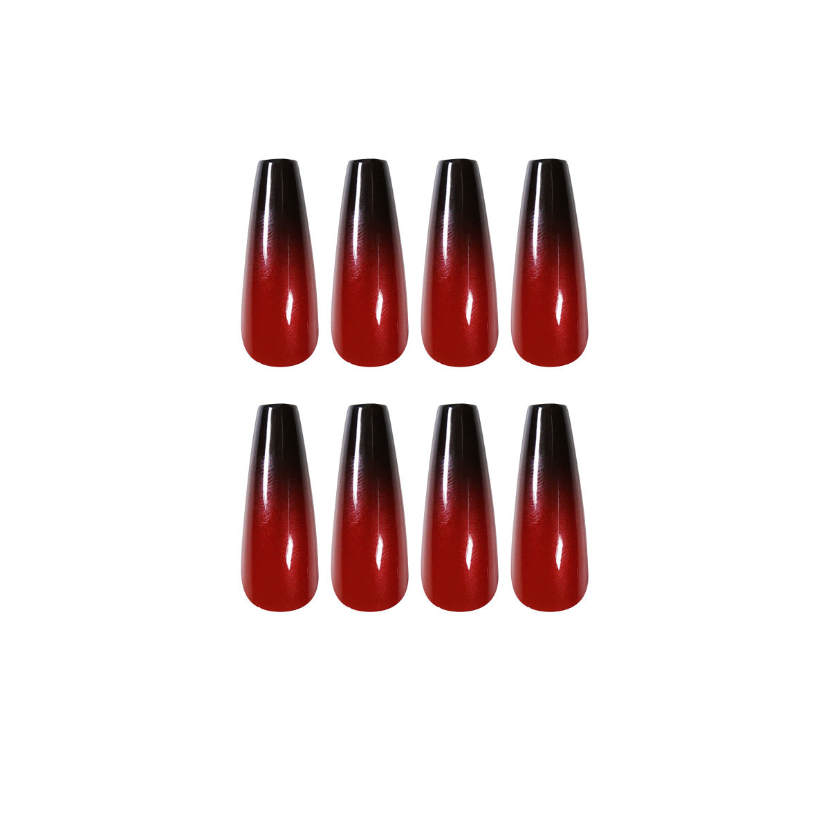 Künstliche Nagelkunst im eleganten Stiletto-Design mit glänzenden Farbverlauf Brehn