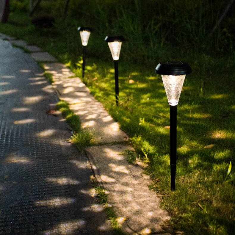 Moderne Solar Glas Kegel LED Außen Garten Bodeneinbau Landschaftslicht | Brehn