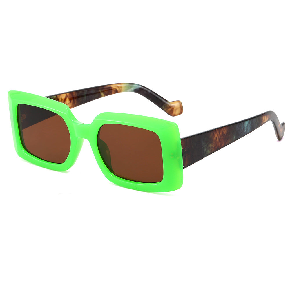 Damen modische quadratische Sonnenbrille mit transparentem Design Brehn