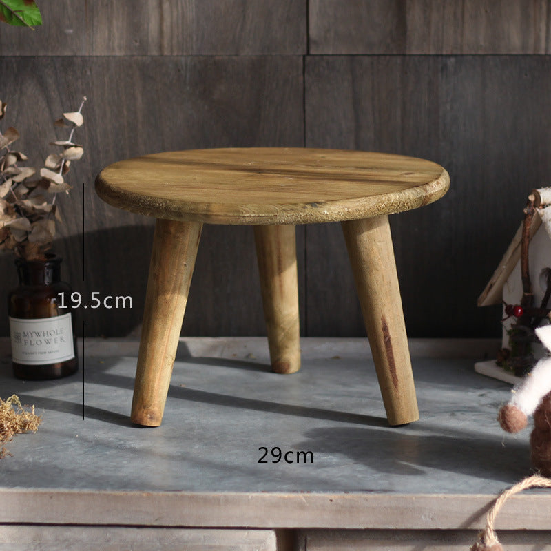Stilvoller Holzfußhocker Brehn