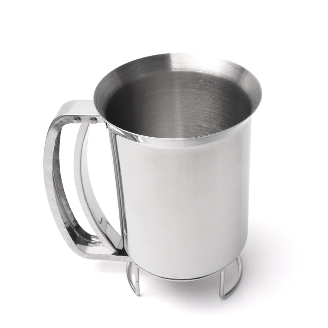Edelstahl Teigportionierer mit Präzisem Ausguss, Ergonomischem Griff und Standfuß Brehn