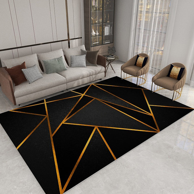 Formeller geometrischer Druckteppich mehrfarbiger Polypropylen-Teppich haustierfreundlicher maschinenwaschbarer Teppich für das Wohnzimmer
