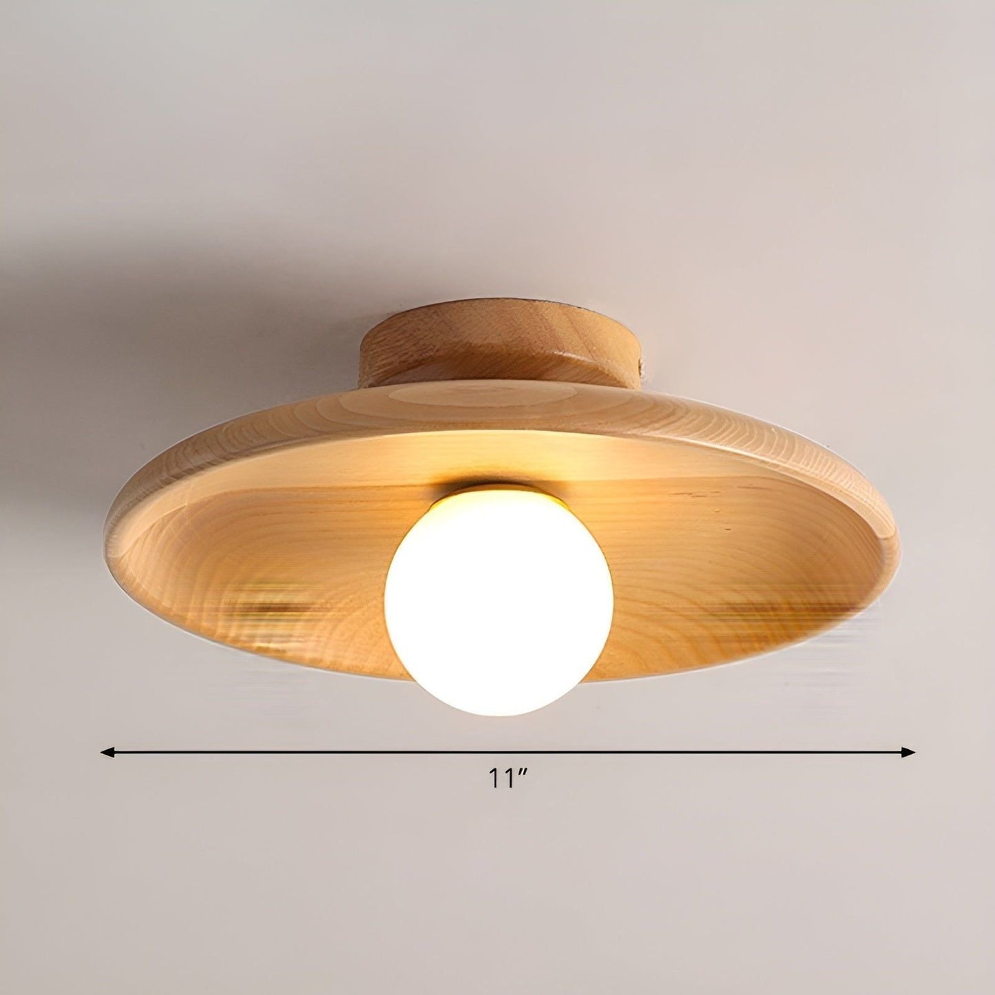 WoodBrehniss Light - Minimalistische Holzscheiben Wabi Sabi Deckenleuchte | Brehn