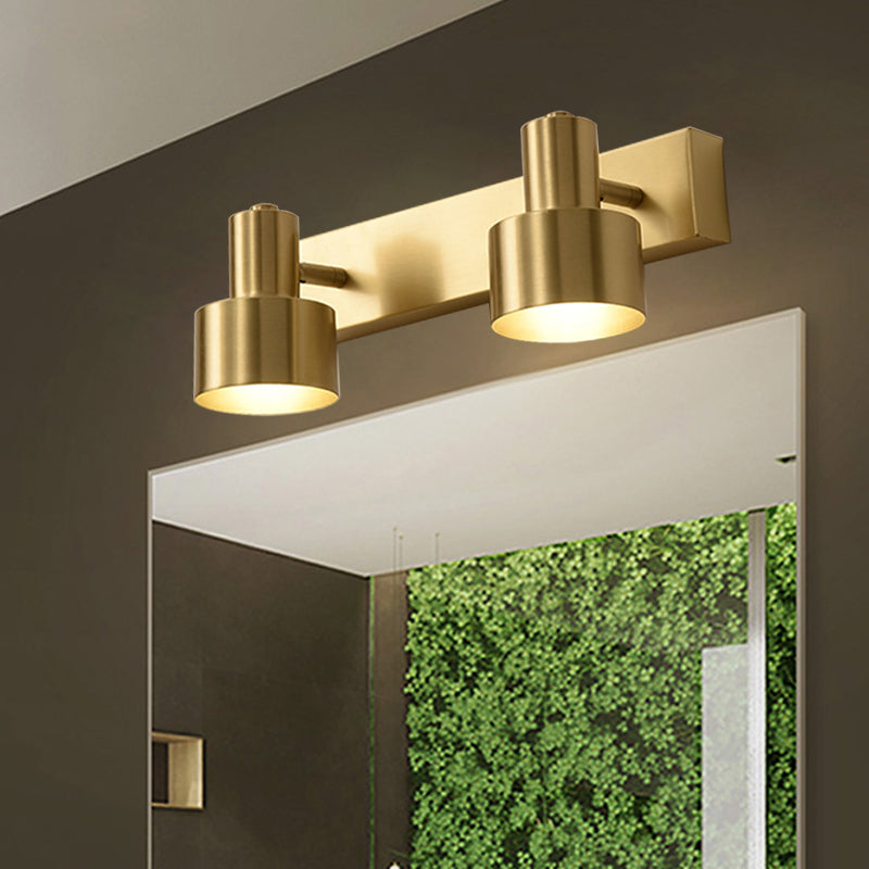 Metall Messing Wand Vanity Licht Zylinder 1/2/3-Birne LED Traditionalist Wandleuchte für Badezimmer | Brehn