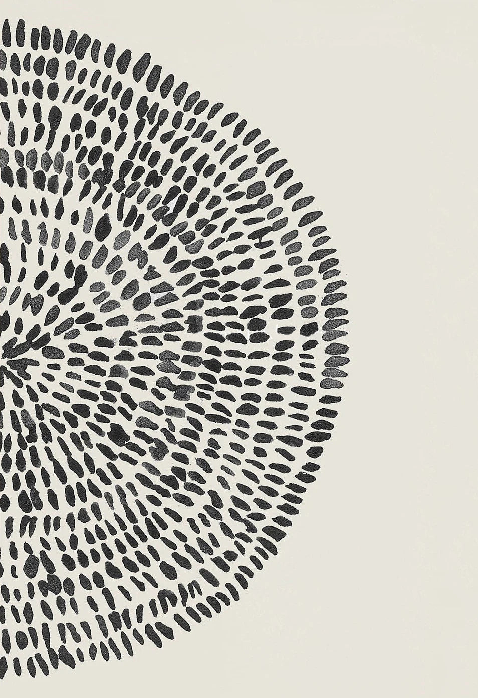Abstrakte radiale Punkte Wandkunst Fine Art Leinwanddrucke Minimalistische Bilder für modernes Wohnzimmer Esszimmer Schlafzimmer Kunst für zeitgenössische Wohnkultur | Brehn