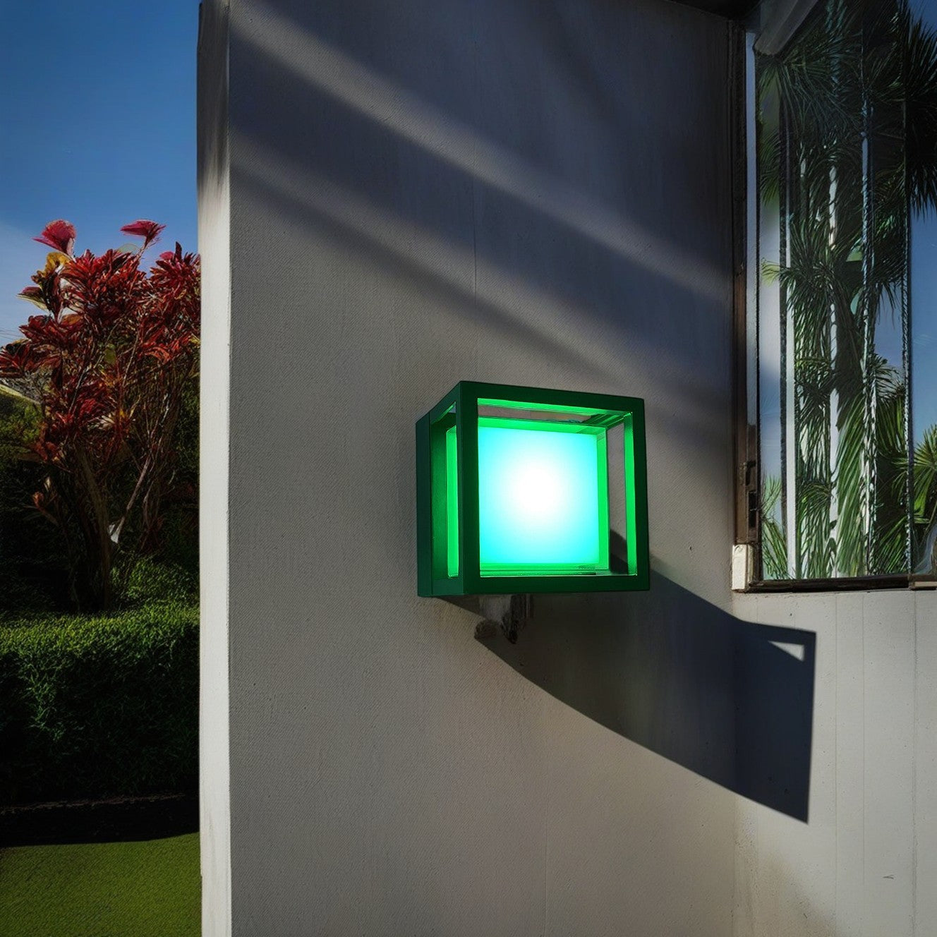Moderne Minimalistische Wasserdichte Quadratische Aluminium Acryl LED Außenwandlampe Für Garten | Brehn