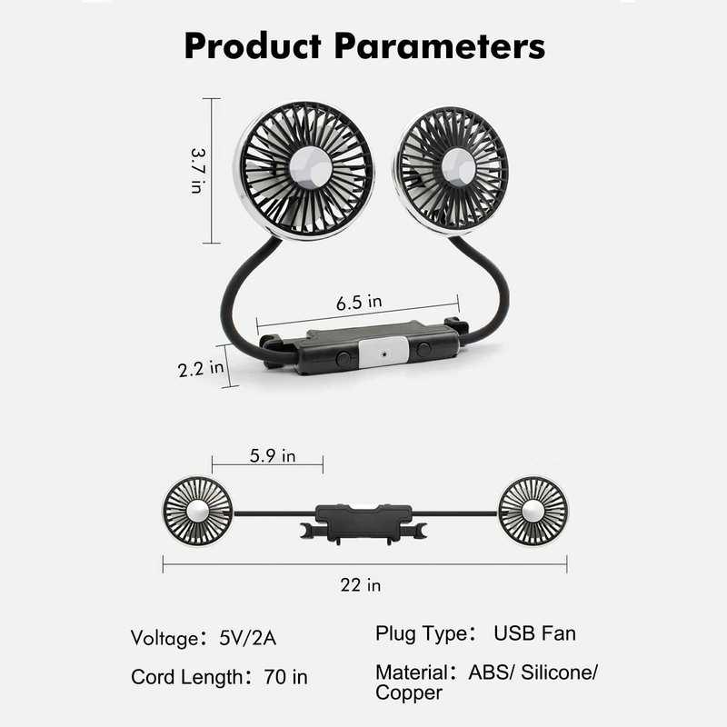 Sommer Dual-Head USB Schlauchventilator | Brehn