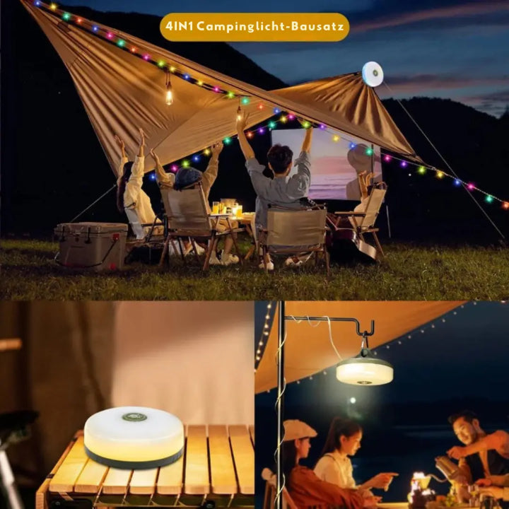 Campinglampe mit 10m RGB-Lichterkette — Deine magische Lichtquelle für unvergessliche Outdoor-Erlebnisse | Brehn