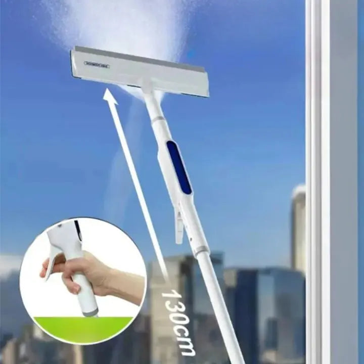 3-in-1 Fensterreiniger mit Verlängerung & Sprühfunktion + 3 Tücher