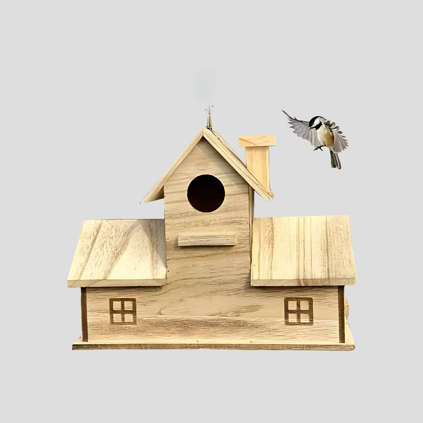 WoodlandBird Haus - Holz hängendes Vogelhaus mit 3 Löchern | Brehn