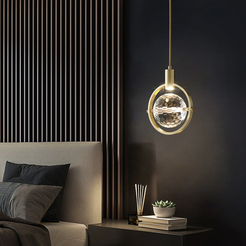 Brehn | CrystalChic Pendelleuchte - Ringförmige LED-Deckenlampe mit funkelneden Kristallen
