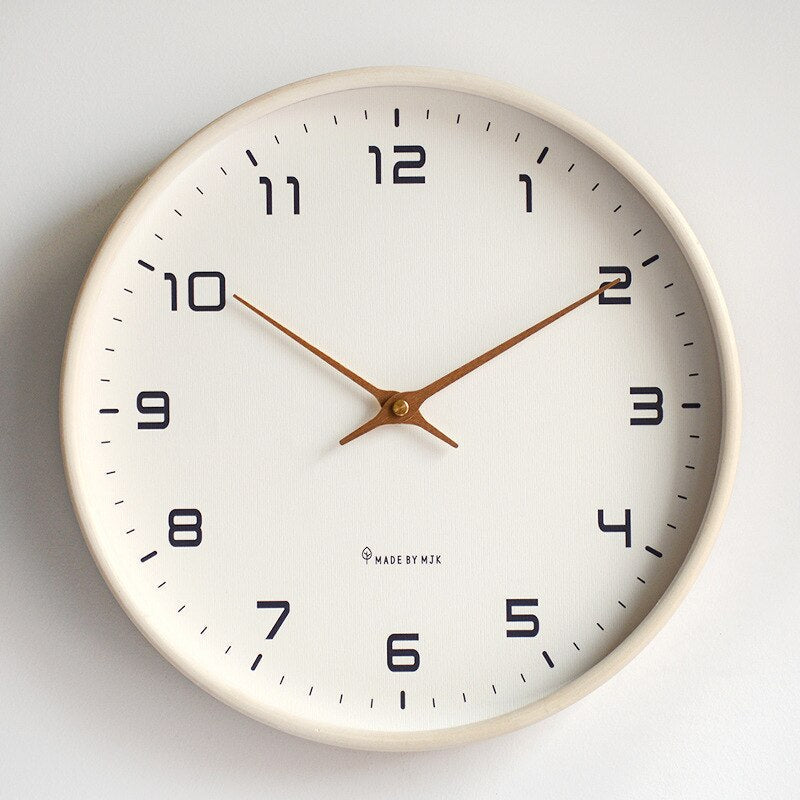 Wanduhr aus Holz – Skandinavischer Minimalismus | Stilvolle Wanddekoration für Wohn- und Schlafzimmer