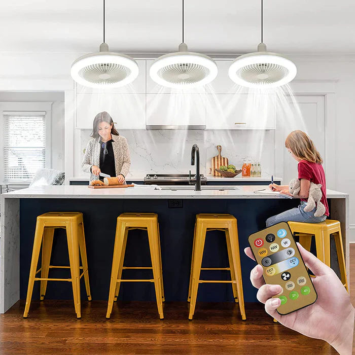 LED-Deckenventilator zur Schraubmontage – Kein Elektriker erforderlich, mit Fernbedienung | Brehn