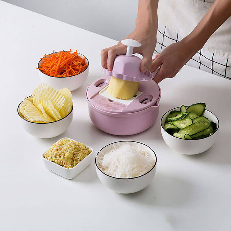 SliceMaster 12-in-1 Gemüseschneider — Verwandelt Ihre Küche in ein blitzsauberes Kochparadies voller Genussmomente | Brehn