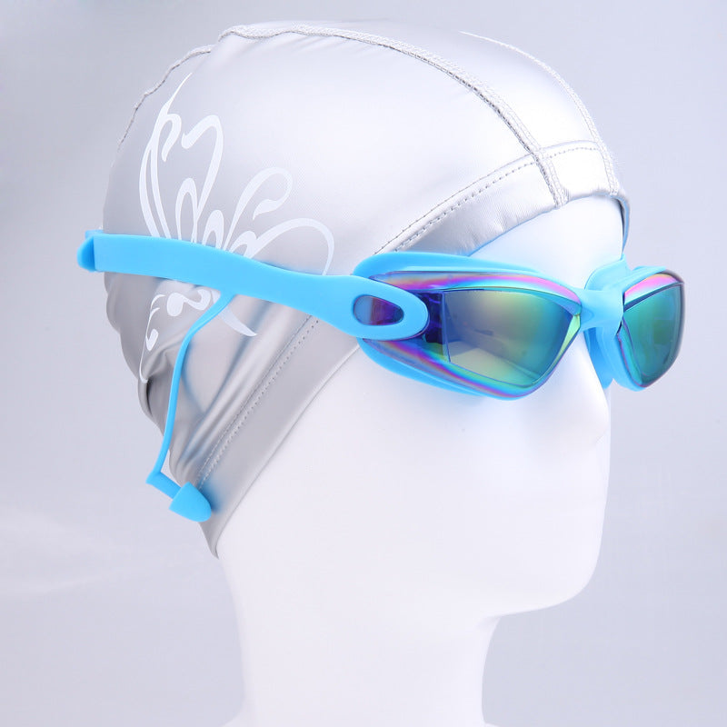 Premium Schwimmbrille Set mit Verstellbarem Kopfband und Schutzhaube Brehn