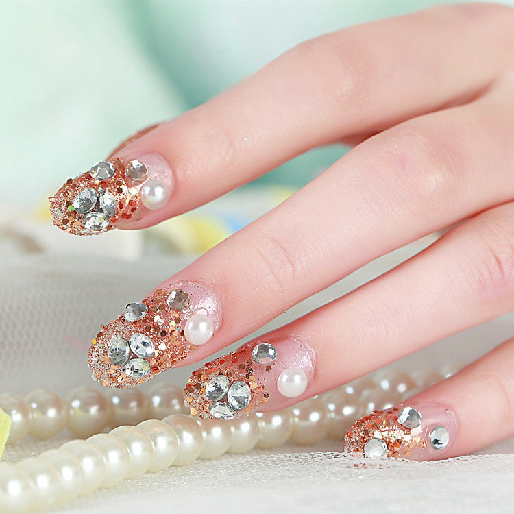 Rhinestone-dekorierte Press-on-Nägel