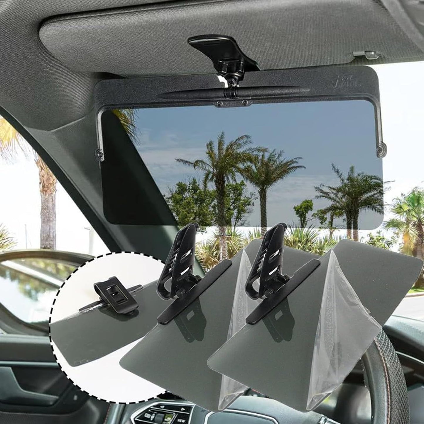 Brehn | Sonnenblende für das Auto mit polarisiertem Blendschutz
