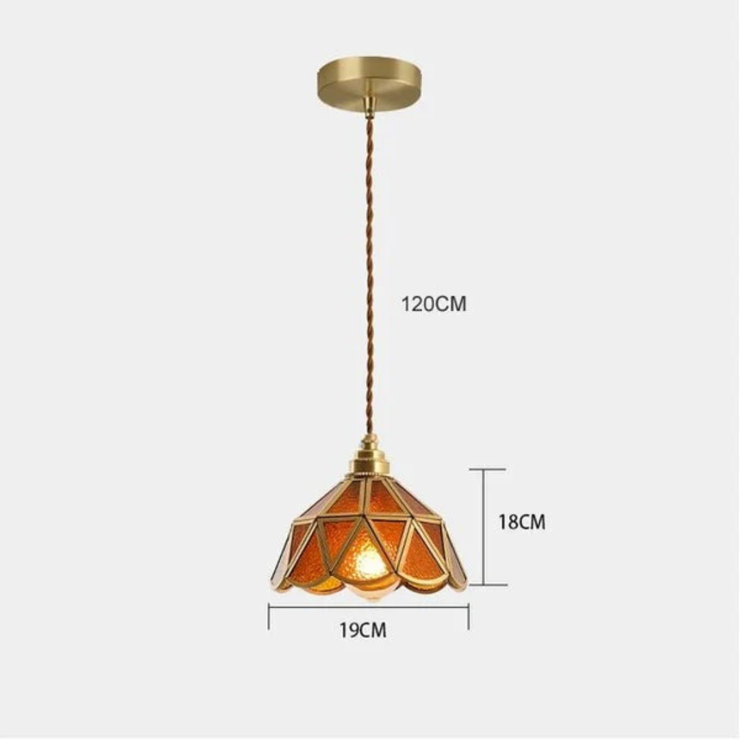 Brehn | Design Pendelleuchte Buntglas