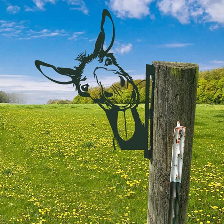 Brehn | Outdoor Garten Bauernhof Spionierender Ziegen Metall Kunstwerk Innen Dekoration
