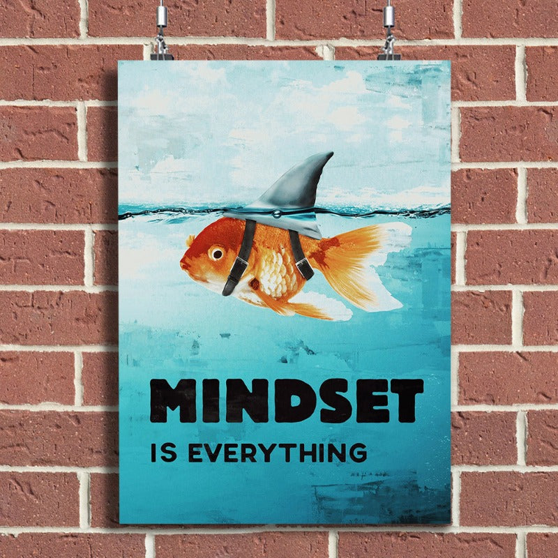 Mindset ist alles - Leinwand Wandkunst Gemälde