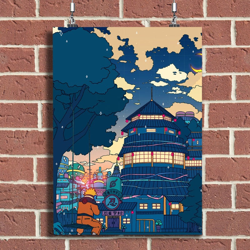 Anima Buildings - Leinwand Wandkunst Malerei