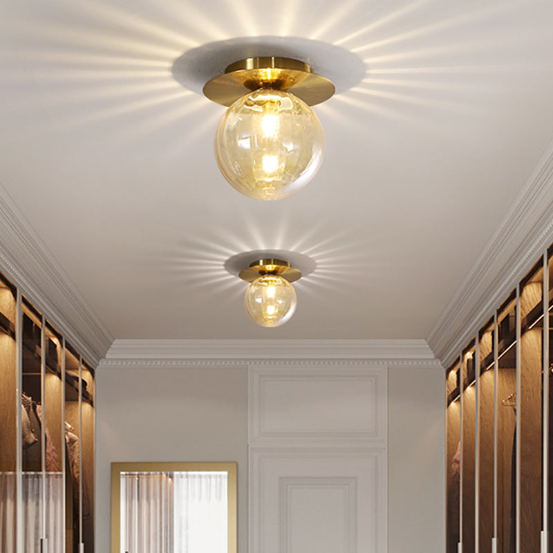 Brehn | EleganceGlow Deckenlampe - Gold Rauchwasser Glas Design