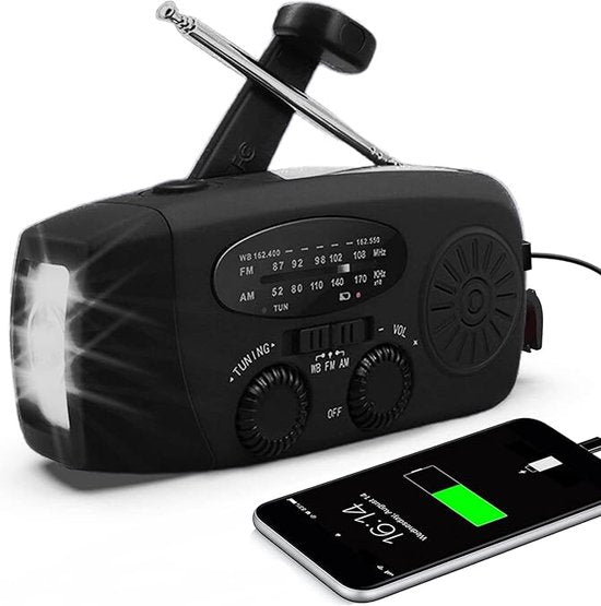 NoodRadio PowerSafe Mini – Kompakte Notfallradio mit Taschenlampe und Powerbank | Brehn