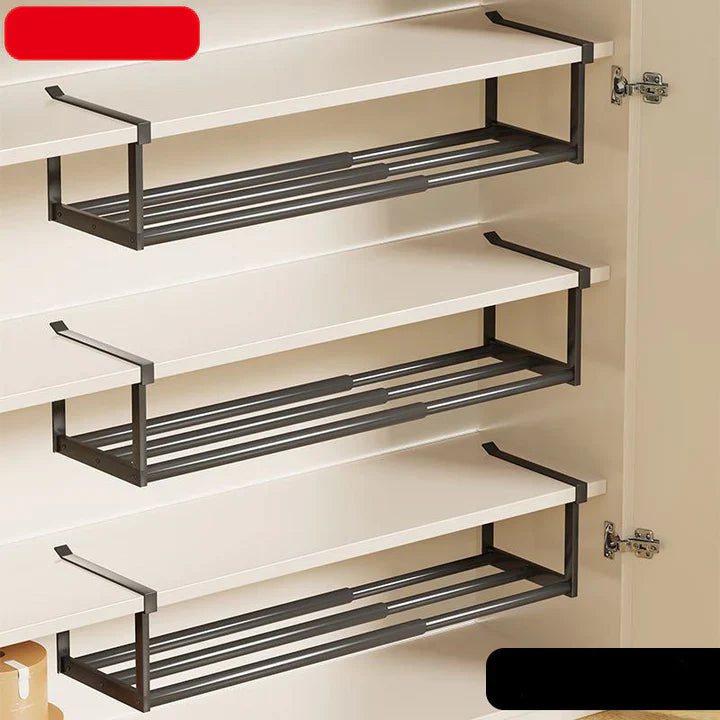 Unter-Regal-Ablage ohne Bohren – verstellbar 30–50 cm | Brehn