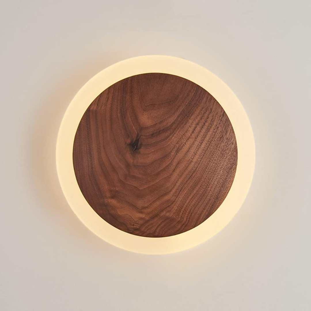 Brehn | Skandinavische Holz-LED-Wandlampe