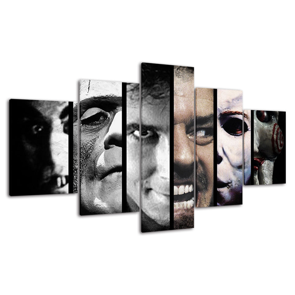 Horrorfilme Charaktere - Leinwand Wandkunst Gemälde