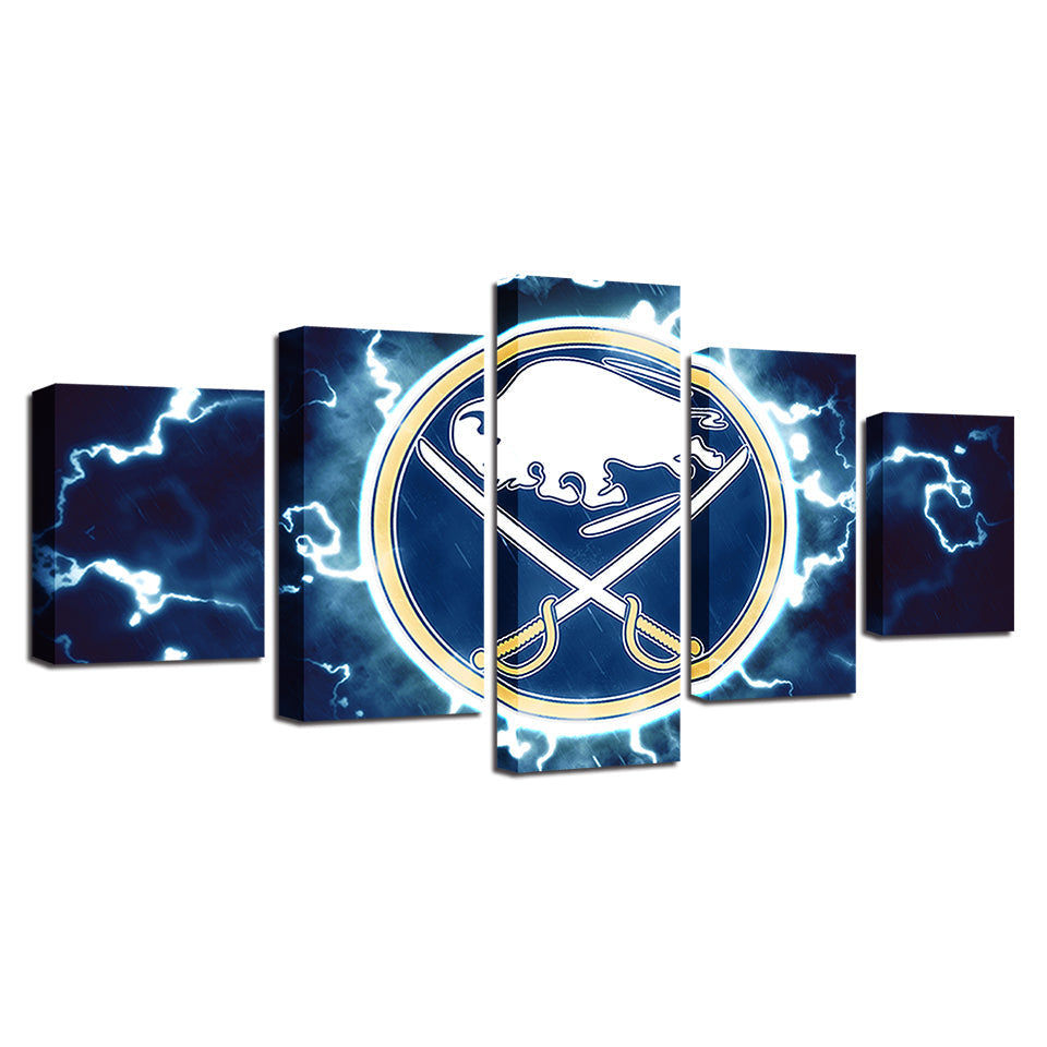 Elektrische Buffalo Sabers 5 Stück - Leinwand Wandkunst Malerei
