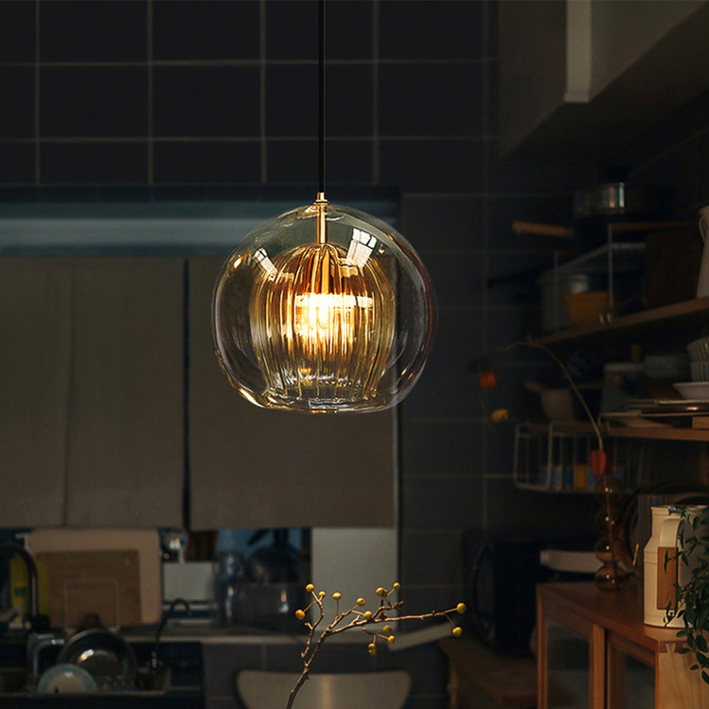 Brehn | AmberGlow Pendelleuchte - Luxus Pendelleuchte für eine gemütliche Atmosphäre