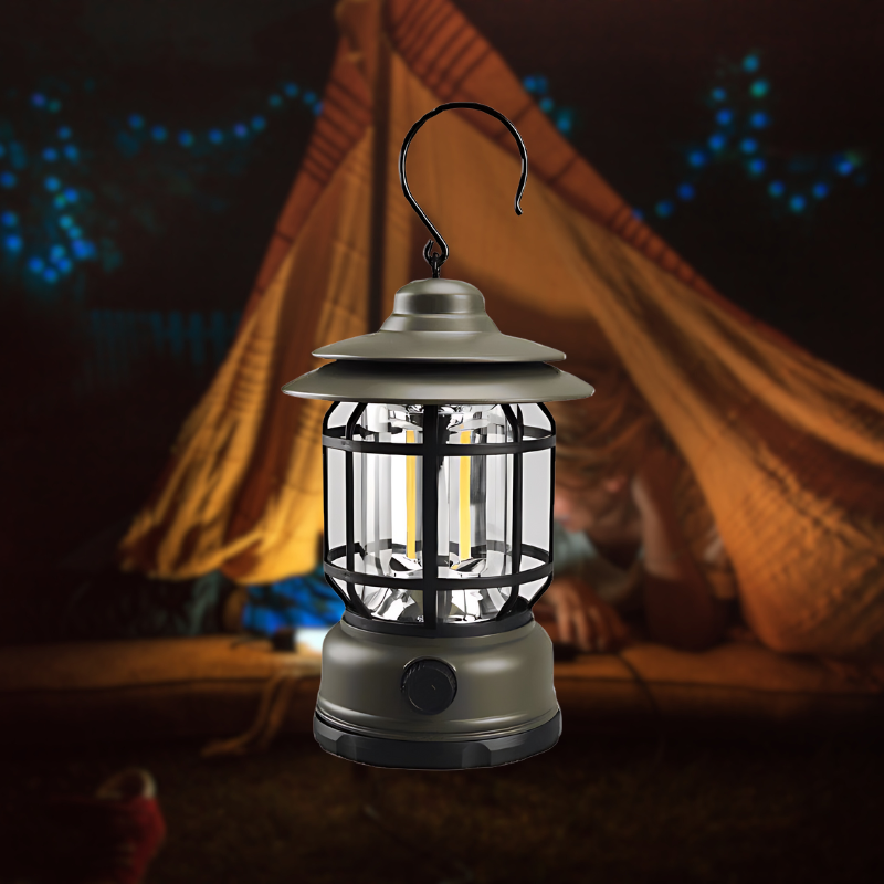 Retro-Style Smart Tragbare Lampe für Innen- & Außenbereich Charm