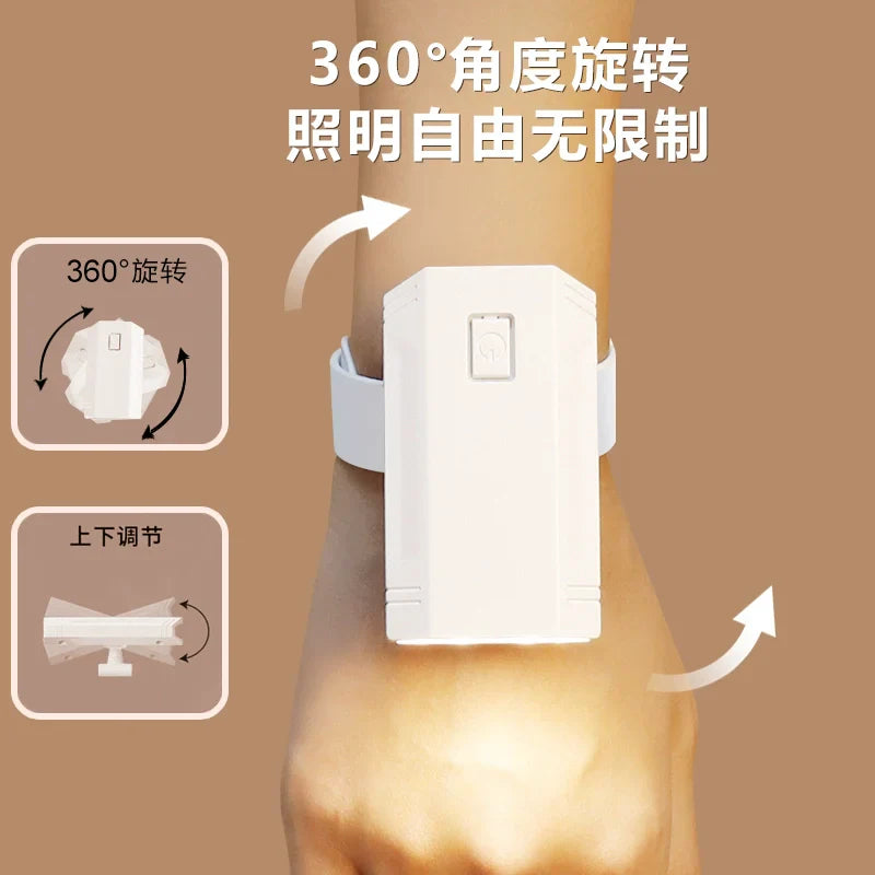 Brehn | Tragbare Handgelenk-Lampe USB Mini Schreibtischlampe für das Lesen im Wohnheim und nachts